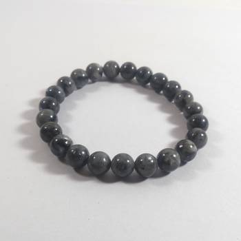 Black Labradorite Bead Bracelet Size 8MM Unisex Bracelet Chakra Balancing 4
