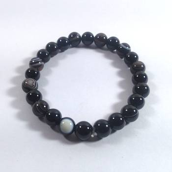 Black Onyx Beads Bracelet Size 8MM Unisex Bracelet Chakra Balancing feng Shui Items 2