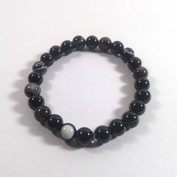 Black Onyx Beads Bracelet Size 8MM Unisex Bracelet Chakra Balancing feng Shui Items 3