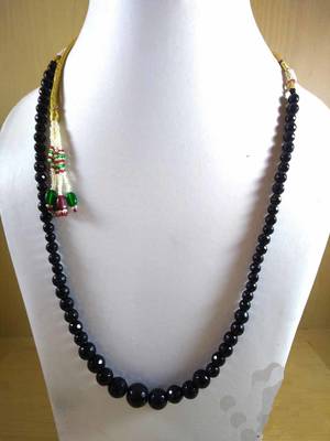 Black Onyx Mala Necklace Boho Beaded Necklace Faceted Onyx Necklace Fancy Necklace 2