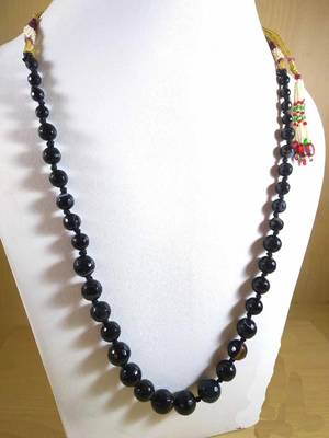 Black Onyx Mala Necklace Boho Beaded Necklace Faceted Onyx Necklace Fancy Necklace 4
