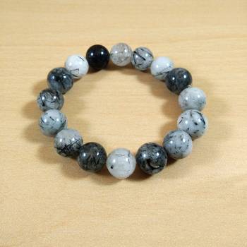 Black Rutile Bead Bracelet Size 8MM Unisex Bracelet Chakra Balancing 1