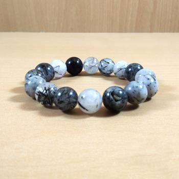 Black Rutile Bead Bracelet Size 8MM Unisex Bracelet Chakra Balancing 2