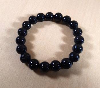 Black Tourmaline Bead Bracelet Size-10mm Gem Bracelet Bracelet Reiki Bracelet 2