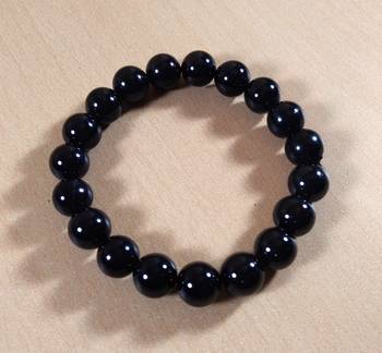 Black Tourmaline Bead Bracelet Size-10mm Gem Bracelet Bracelet Reiki Bracelet 3
