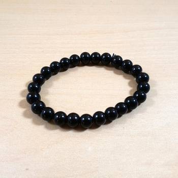 Black Tourmaline Bracelet Size 8MM Black Tourmaline 6mm Stretch Bead Bracelet Meditation Bracelet 2