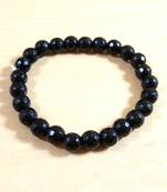 Black Tourmaline Diamond Cut Bead Bracelet Size 8MM unisex Bracelet Chakra Balancing Chakra Gem