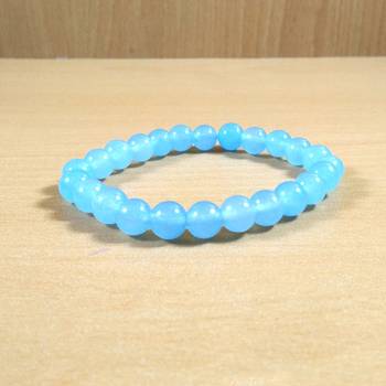 Chalcedony Bead Bracelet Size 8MM Unisex Bracelet Chakra Balancing Chakra Gem 1