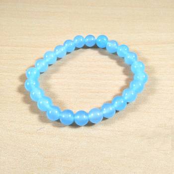 Chalcedony Bead Bracelet Size 8MM Unisex Bracelet Chakra Balancing Chakra Gem 2