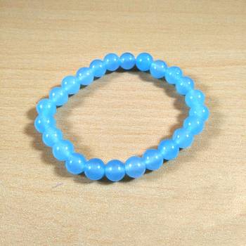 Chalcedony Bead Bracelet Size 8MM Unisex Bracelet Chakra Balancing Chakra Gem 3