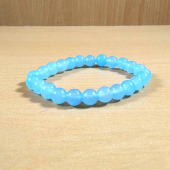 Chalcedony Bead Bracelet Size 8MM Unisex Bracelet Chakra Balancing Chakra Gem 4