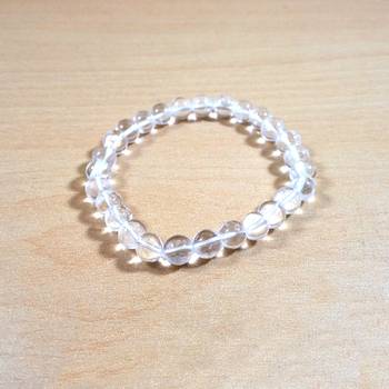 Clear Quartz Beads Bracelet Size 8MM Aura Balancing Reiki  Energy 2