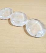 Clear Quartz Gem Cabochon Set Of 3 Chakra  Meditation   Cabochon Fancy Cabochon