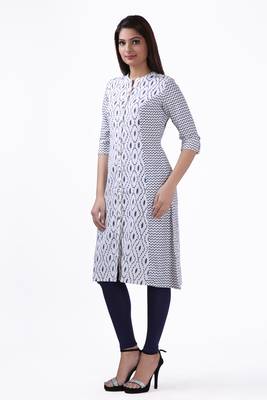 White printed cotton cotton-kurtis 3
