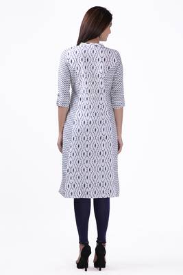 White printed cotton cotton-kurtis 5