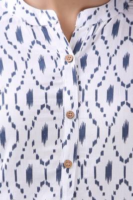 White printed cotton cotton-kurtis 6