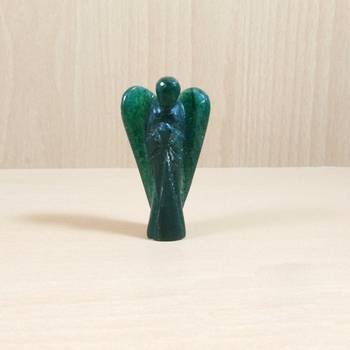 Green Jade Gem Angel Size - 2 Inch Natural Gem Chakra  Aura Cleansing 1