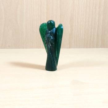 Green Jade Gem Angel Size - 2 Inch Natural Gem Chakra  Aura Cleansing 2