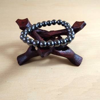 Hematite  Bead Bracelet Size 8MM  Unisex Bracelet Yoga Gem Bracelet Reiki Bracelet 1
