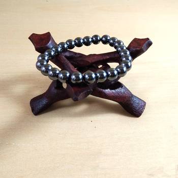 Hematite  Bead Bracelet Size 8MM  Unisex Bracelet Yoga Gem Bracelet Reiki Bracelet 2