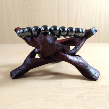 Hematite  Bead Bracelet Size 8MM  Unisex Bracelet Yoga Gem Bracelet Reiki Bracelet 3