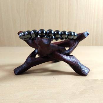Hematite  Bead Bracelet Size 8MM  Unisex Bracelet Yoga Gem Bracelet Reiki Bracelet 4