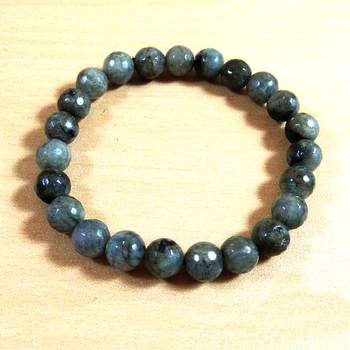 Labradorite Diamond Cut Bead Bracelet Size 8MM unisex Bracelet Chakra Balancing Chakra Gem 3