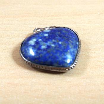 Lapis Lazuli Heart Pendant Natural Gem Original  Chakra Balancing 1