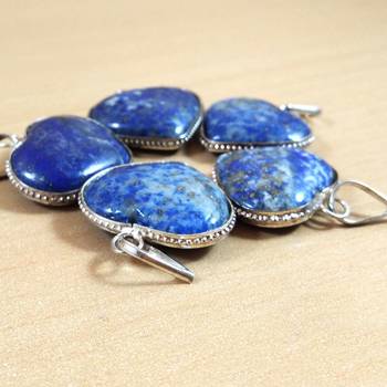 Lapis Lazuli Heart Pendant Natural Gem Original  Chakra Balancing 3