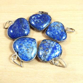 Lapis Lazuli Heart Pendant Natural Gem Original  Chakra Balancing 4