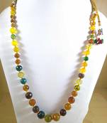 Multi Onyx Mala Necklace Boho Beaded Necklace Faceted Onyx Necklace Fancy Necklace