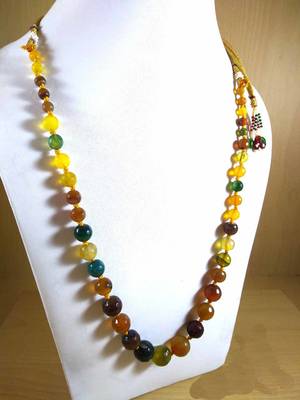 Multi Onyx Mala Necklace Boho Beaded Necklace Faceted Onyx Necklace Fancy Necklace 2