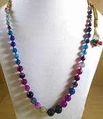 Multi Onyx Mala Necklace Boho Beaded Necklace Faceted Onyx Necklace Fancy Necklace