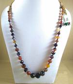 Multi Onyx Mala Necklace Boho Beaded Necklace Faceted Onyx Necklace Fancy Necklace Raw!