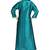 Parrot green plain stitched silk-kurtis