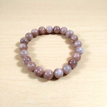 Peach Moon Bead Bracelet 8MM Men's Bracelet Womens Bracelet Chakra  Jewelry Yoga  Beads 2