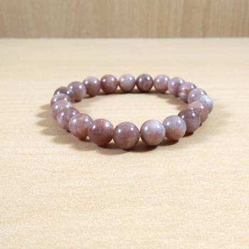 Peach Moon Bead Bracelet 8MM Men's Bracelet Womens Bracelet Chakra  Jewelry Yoga  Beads 3