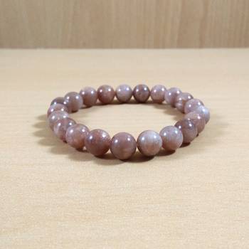 Peach Moon Bead Bracelet 8MM Men's Bracelet Womens Bracelet Chakra  Jewelry Yoga  Beads 4