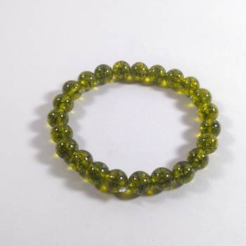 Peridot Bead Bracelet Size 8MM Unisex Bracelet Meditation Yoga 1