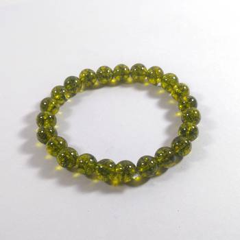 Peridot Bead Bracelet Size 8MM Unisex Bracelet Meditation Yoga 4