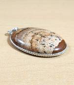 Petrified Wood Cabochon Pendant Chakra  Chakra Balancing  reiki Energy