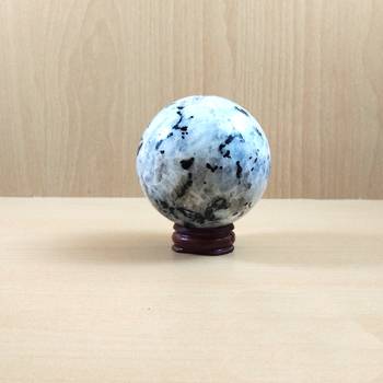 Rainbow Moon Gem Sphere With Fire Wt. - 150-250gm  Chakra Balancing Reiki And Aura Cleansing 1