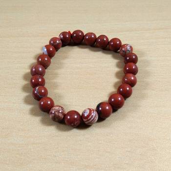 Red Jasper Beads Bracelet Size 8MM Unisex Bracelet Chakra Balancing Beads Aura Cleansing 1
