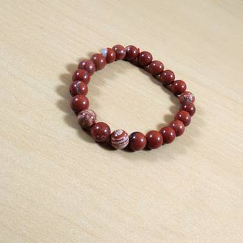 Red Jasper Beads Bracelet Size 8MM Unisex Bracelet Chakra Balancing Beads Aura Cleansing 2