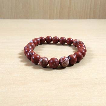 Red Jasper Beads Bracelet Size 8MM Unisex Bracelet Chakra Balancing Beads Aura Cleansing 3