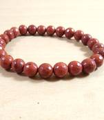 Red Jasper Diamond Cut Bead Bracelet Size 8MM Chakra Balancing Chakra   Aural Cleansing Spiritual