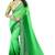 Green embroidered georgette saree with blouse