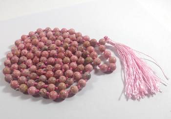 Rhodochrosite Natural Mala Bead Size - 8MM Chakra Balancing Reiki  Aura Cleansing 2