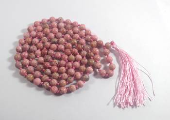 Rhodochrosite Natural Mala Bead Size - 8MM Chakra Balancing Reiki  Aura Cleansing 3