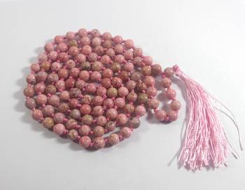 Rhodochrosite Natural Mala Bead Size - 8MM Chakra Balancing Reiki  Aura Cleansing 4